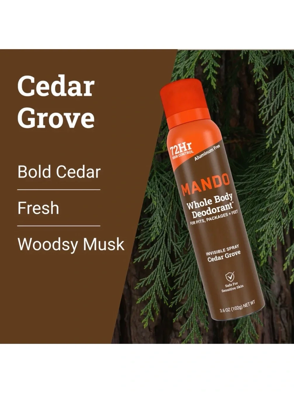 Mando Cedar Grove Whole Body Deodorant 3.6oz